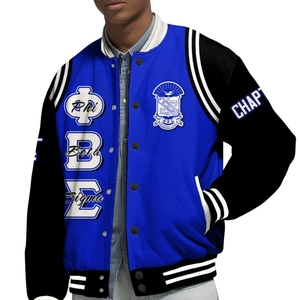 Phi Beta Sigma 1914 Grec Vie Bleu Blanc Chenille Patch Broderie Varsity Letterman Veste Fraternité Classique Collège - Product Image 5