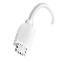 Câble de charge rapide USB-A vers Micro USB 1m en PVC pour iPhone et batterie externe avec fonction 3A, câble de données