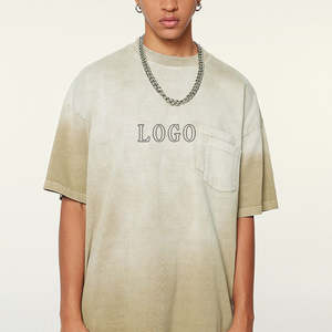 เสื้อยืดผู้ชายแบบวินเทจเสื้อยืดผ้าฝ้ายโอเวอร์ไซส์ล้างได้พิมพ์โลโก้ - Product Image 3