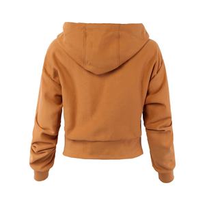 Sudadera con Capucha Corta de Felpa de Algodón para Mujer, Otoño Invierno, al por Mayor, Unisex, Corte Regular, Informal, con Cierre - Product Image 5