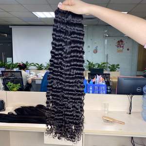 Cheveux humains vierges Remy 100% bruts, prix de gros du Vietnam - Cheveux de haute qualité - Super double trame, ondulation profonde, cuticules alignées - Product Image 5