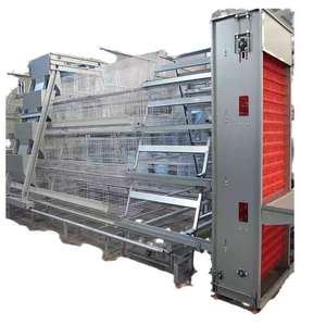 Cage à poulets automatique de grande capacité avec système de ramassage des œufs pour ferme avicole État neuf pour les poules pondeuses - Product Image 6