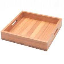 Plateau de service en bois 2 pièces plateau en bois Fabricant et exportateur petit-déjeuner plateau de service en bois - Product Image 3