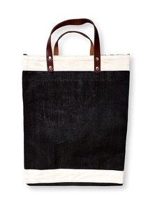 Prix de gros sac de shopping en toile de jute personnalisé avec poignée en cuir PU pour un usage quotidien - Product Image 2