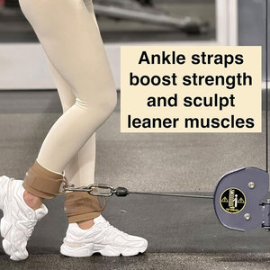 Customized Neoprene Padded Weight Workout Support Gym Adjustable Ankle Cuffs Fitness Ankle Straps - Product Image 2