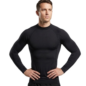 Premium 220GSM Polyester Spandex Rashguard Long Sleeve <b>Compression</b> <b>Shirt</b> For BJJ MMA Grappling High Elasticity Gym Apparel - Product Image 1