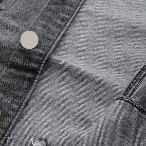 แจ็คเก็ตยีนส์วินเทจผู้ชายสั่งทำขายส่ง ผ้าฝ้ายคุณภาพสูง ระบายอากาศได้ดี สไตล์ลำลอง ลายพิมพ์ - Product Image 4