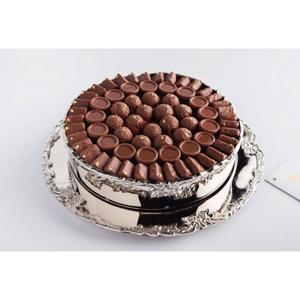Nouveau bol de service au chocolat décoré d'antiquités en métal argenté bol de service à dessert au chocolat de luxe en vente - Product Image 1
