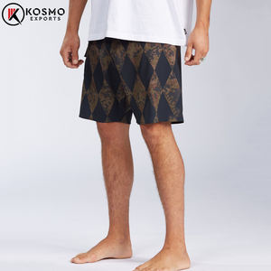 Short de bain 100% coton à séchage rapide pour hommes Maillot de bain d'été Design de plage de piscine décontracté-Méthode de tissage non tissé - Product Image 4