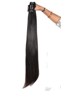 100% Remy Straight Indian Temple-Vendedor Extensiones de cabello humano alineado con cutícula sin procesar Estilo de onda profunda suelta Ondas naturales 1B - Product Image 3