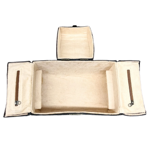 Élégant coffret à bijoux avec fermeture éclair, capacité moyenne, en cuir et rangement organisé, fabriqué en Inde - Product Image 3