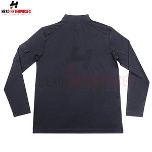 Camisetas con media cremallera y logotipo personalizado, camisetas con media cremallera de alta calidad para hombre, Camiseta de algodón de secado rápido con media cremallera en blanco para hombre - Product Image 5