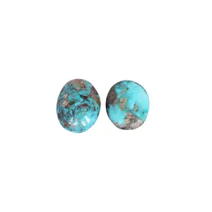 Natuurlijke Irani Turquoise Vrije Grootte Cabochon 23.80 Cts 1 Paar Losse Edelsteen Voor Het Maken Van Sieraden