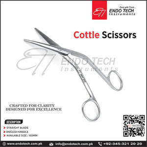 Joseph Ciseaux manuels Ciseaux à bandage en acier Instrument médical pour la chirurgie des oreilles, des yeux, du nez et de la gorge - Product Image 2