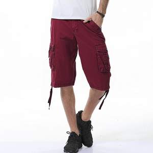 New <b>Mens</b> Designer Twill Denim Cotton <b>Shorts</b> <b>Zip</b> Fly Cargo Pants With Drawstring Hem - Product Image 1