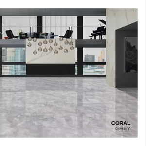 กระเบื้องพอร์ซเลนเคลือบเงา ขนาด 600x1200 มม. หนา 9 มม. สำหรับตกแต่งภายในสไตล์โมเดิร์น สีเทาปะการัง กันลื่น - Product Image 1