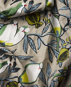Kaftan pour femme brodé à la main, style Suzani, avec fente latérale, en rayonne/coton/lin, style ethnique indien et pakistanais - Product Image 5