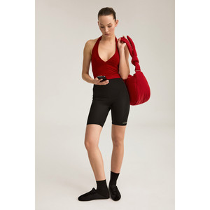 Urban Beat EYNA Blusa corta con cuello halter y espalda abierta con tiras gruesas para mujer - Product Image 6