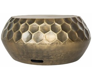 Mesa de centro de tambor de Metal tradicional de latón AK con diseño elegante de acabado antiguo plateado para decoración del hogar/adornos de Hotel - Product Image 3