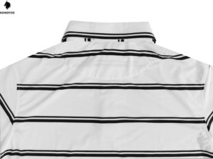 Polo de Golf táctico 3D de rendimiento para hombre, camiseta de manga corta de secado rápido, 100% poliéster, diseño sólido, técnicas bordadas - Product Image 3