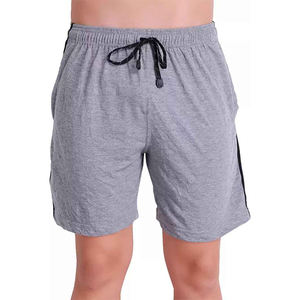 Pantalon court décontracté à motif uni pour hommes avec fermeture à la taille élastique Short pour homme anti-rides avec logo personnalisé en gros - Product Image 1