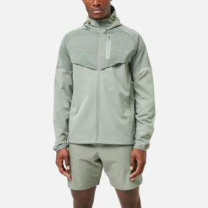 Custom Design High Quality Eco-Friendly Sustainable Sporty Full Sleeve Zipper Fly <b>Shorts</b> Regular Fit Windbreaker Tracksuit <b>Set</b> - Product Image 6