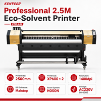 Impresora Eco Solvente Kenteer de 2.5m con Doble Cabezal de Impresión XP600, Máquina de Impresión de Inyección de Tinta para Pancartas Flexibles y Adhesivos de Gran Formato