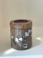 Brûleur Bakhoor Madkhan en nacre fait à la main avec incrustation de bois pour la décoration intérieure de luxe, les mariages et les cadeaux (OEM/ODM)