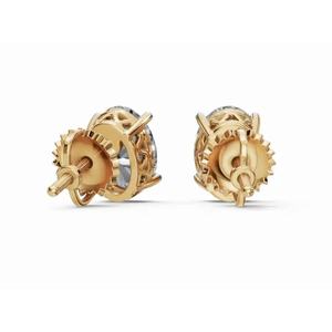 Boucles d'oreilles en or 9KT de qualité supérieure, solitaire ovale Forever Dreams, diamants, clous d'oreilles, taille ovale, bijoux de laboratoire cultivés, fournisseur en gros B2B, exportateur - Product Image 3