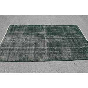 Alfombra de 4.9x8 pies, Alfombra Turca Vintage, Alfombra de Lana Verde - Product Image 3