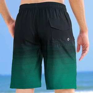 Custom 100% Cotton Casual Drawstring Eco-Friendly Windproof Swim Shorts Board Shorts Quick Dry Men's Swim Trunks with Pockets - Product Image 3