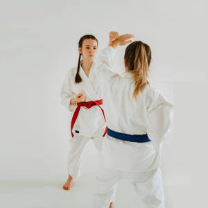 ชุดยูนิฟอร์มคาราเต้คุณภาพสูงระดับพรีเมียมสำหรับผู้ชาย ผลิตจากผ้าฝ้ายเนื้อหนา ยืดหยุ่นได้ พร้อมปักโลโก้ด้านหน้าตามสั่ง ขายส่ง - Product Image 1