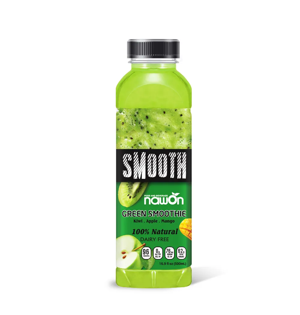500ml Glasflasche NAWON Fresh GREEN SMOOTHIE-Getränke produkte aus Vietnam-Misch früchte und Nüsse