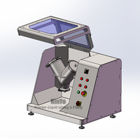 Efficiënte 6L V-blender voor tafelgebruik, voor het mengen van groenten, fruit, dranken en poeders.