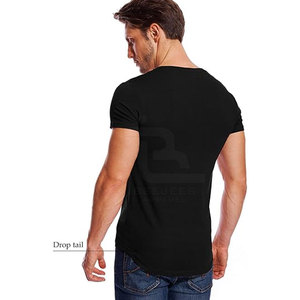 Última llegada personalizada manga corta hombres Muscle Fit camiseta buena calidad manga corta Slim Fit hombres Muscle Fit camiseta - Product Image 3