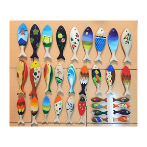 Fabrication vietnamienne de poisson en bois de haute qualité bricolage artisanat, décoration murale de peinture de poisson en bois non fini avec un prix compétitif - Product Image 5