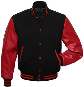 Blouson aviateur universitaire coupe ajustée à col montant brodé avec logo personnalisé Streetwear pour hommes à l'avant de la rue principale - Product Image 5