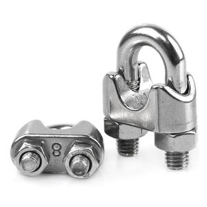 Abrazadera de cuerda de alambre de acero inoxidable SS304 Clip de cuerda de alambre 6mm 8mm 10mm 12mm 20mm DIN741 Snap - Product Image 2