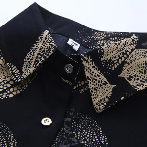 เสื้อเชิ้ตผู้หญิงไซส์ใหญ่ลายดอกไม้เขตร้อน พิมพ์ลายกราฟิกแบบกำหนดเอง คอวี ติดกระดุม ระบายอากาศได้ดี เหมาะสำหรับฤดูใบไม้ผลิ ฤดูร้อน และฤดูใบไม้ร่วง - Product Image 6