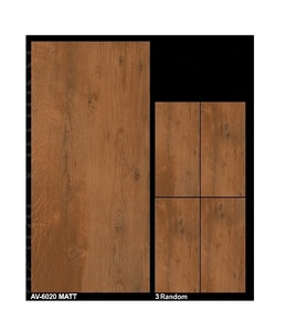 Chất lượng xuất khẩu 600x1200 sứ chống trượt chống nước bề mặt mịn ánh sáng gỗ màu gạch 300x300mm cho sàn - Product Image 4