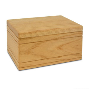 Natural Wood Finish Cremation <b>Urn</b> for Adult Human Ashes Durable Decorative Wooden Box - Product Image 2