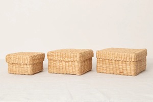 Boîte carrée compacte avec couvercle, boîte de rangement artisanale, écologique, naturelle, décoration intérieure et extérieure, vente en gros du Vietnam - Product Image 4