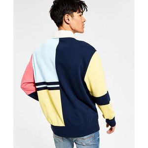 Felpa da Rugby da Uomo Sun + Stone con Bottoni, Materiale Lavorato a Maglia Ecologico, Logo Personalizzabile, Taglie Lunghe da XL a 6XL - Product Image 2