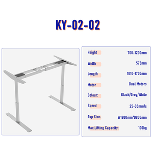 Venta directa de fábrica, mecánica de cuerpo humano inteligente de gama alta, marco de escritorio eléctrico de doble Motor ajustable de pie - Product Image 4