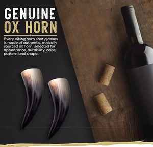 Corne à boire Viking naturelle avec travail sculpté pour bière vin eau boeuf/vache et buffle corne polie pour la fête de mariage à la maison - Product Image 4
