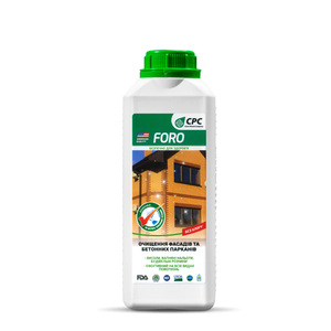 FORO 1L Nettoyant concentré à 100% pour façades, clôtures en béton, éliminateur de ciment et de béton, bouteille en plastique - Product Image 1
