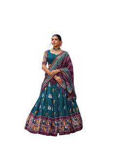 Elegante Pista Anarkali Pishwas Set con Georgette Bordado Trabajo Moda Indio Paquistaní Lehenga Choli Dupatta - Product Image 1