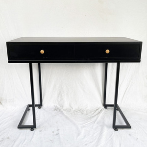 Modern Design <b>Dressing</b> <b>Table</b> BTD68046 with 2 Drawers Stainless Steel Iron Legs <b>for</b> Living Room or Salon Featuring Glass <b>Storage</b> - Product Image 5