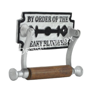 Par commande des Peaky Blinders Porte-rouleau de papier de soie pour salle de bain Vanity Heavy Duty Handcrafts Porte-papier hygiénique en métal - Product Image 1