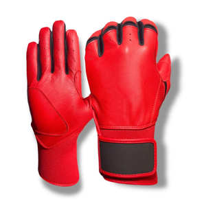 Guantes de bateo de cuero para softbol y entrenamiento de béisbol Guantes de bateo de béisbol de cuero genuino de alta calidad - Product Image 1